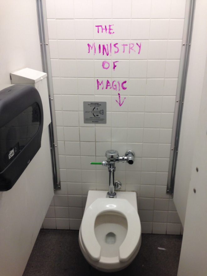 Polite toilet graffiti.