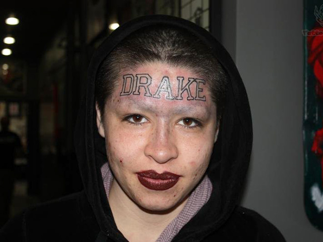 Stupid face tattoos are horrible and hilarious.
