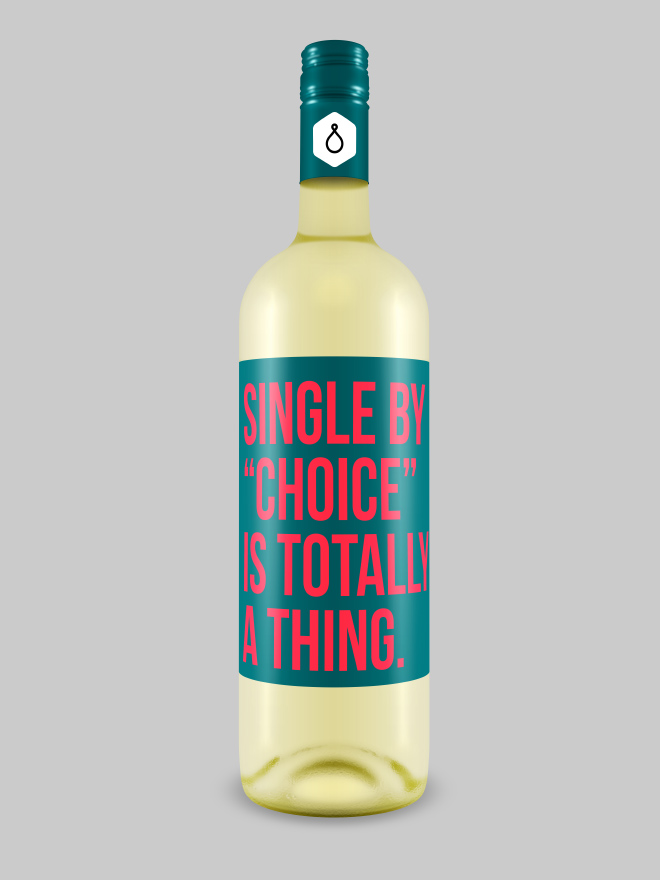 Brutally honest wine bottle.
