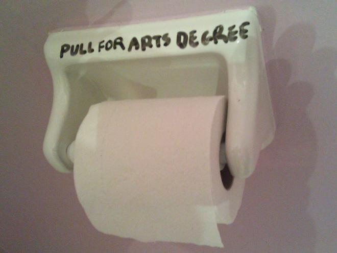 Brilliant toilet graffiti.