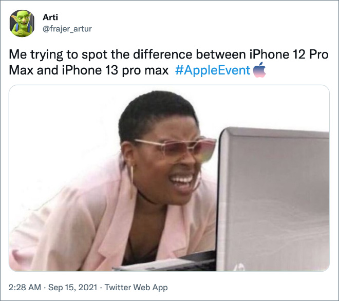 Funny reaction to iPhone 13