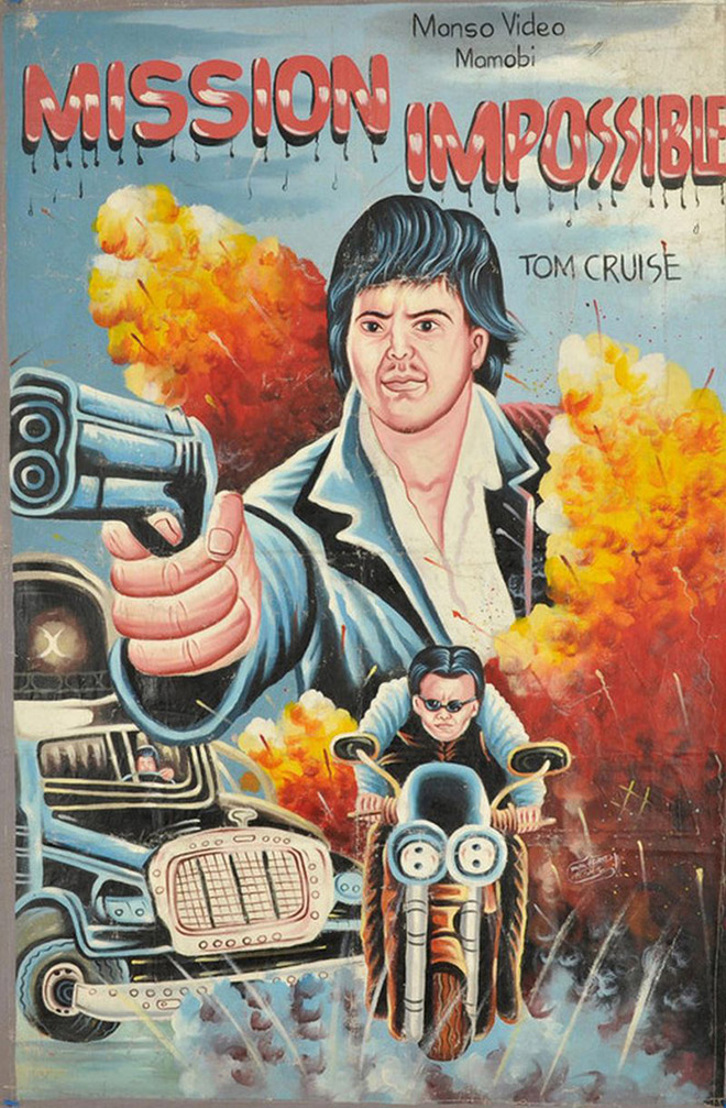 Hand painted movie poster from Ghana.