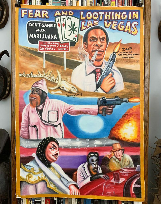 Hand painted movie poster from Ghana.