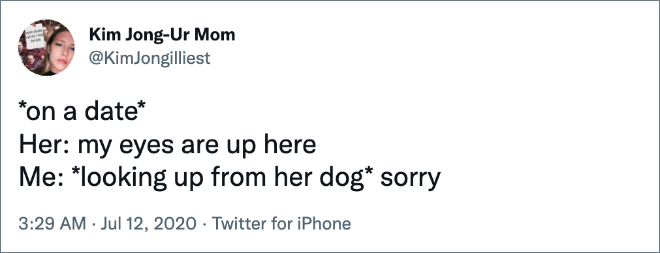 Funny tweet about dogs.