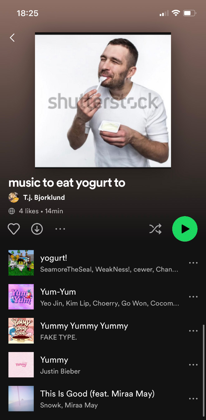 Funny Spotify playlist.