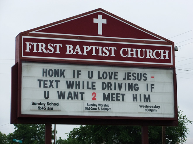 Funny church sign.