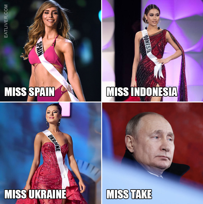 Miss Spain, Miss Ukraine, Miss Indonesia or the last one? Take your pick!