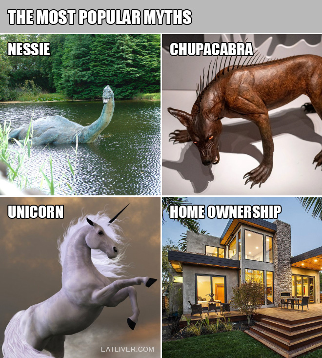 You may have never seen Nessie, Chupacabra, and Unicorn. But have you ever encountered Home Ownership?