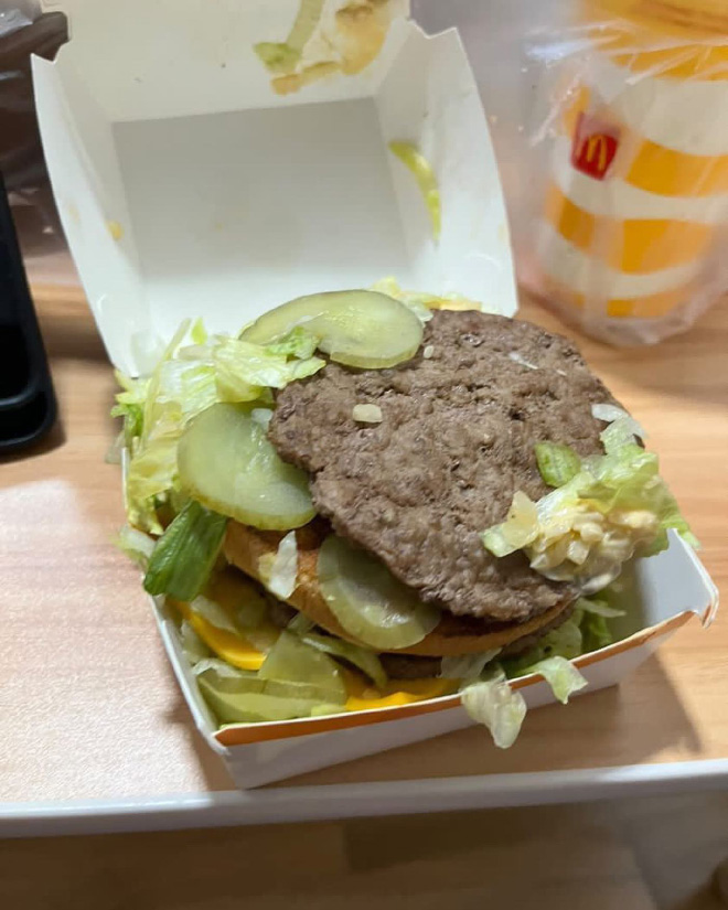 Sad meal at McDonald's.