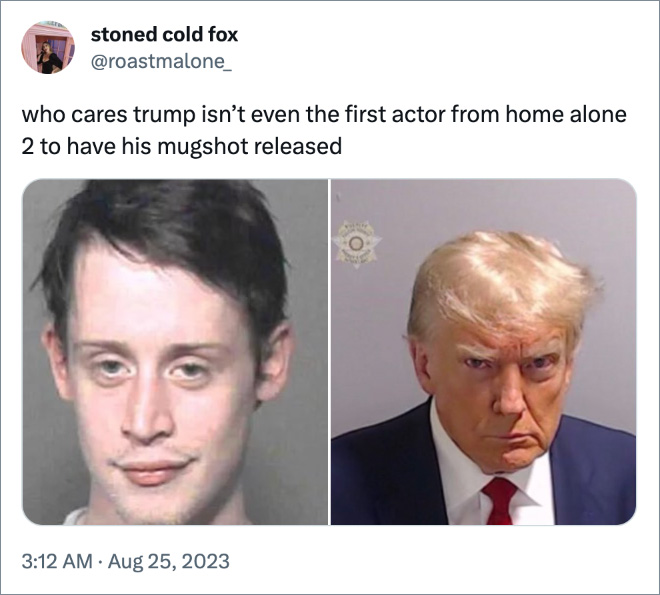 Trump mugshot is getting all kinds of funny reactions.