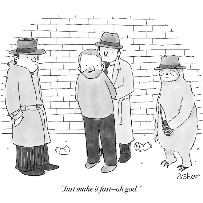 Funny cartoon by Asher Perlman.