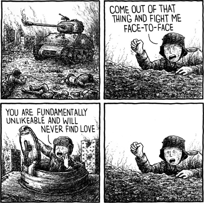 Funny dark humor comic by Jake Thompson.