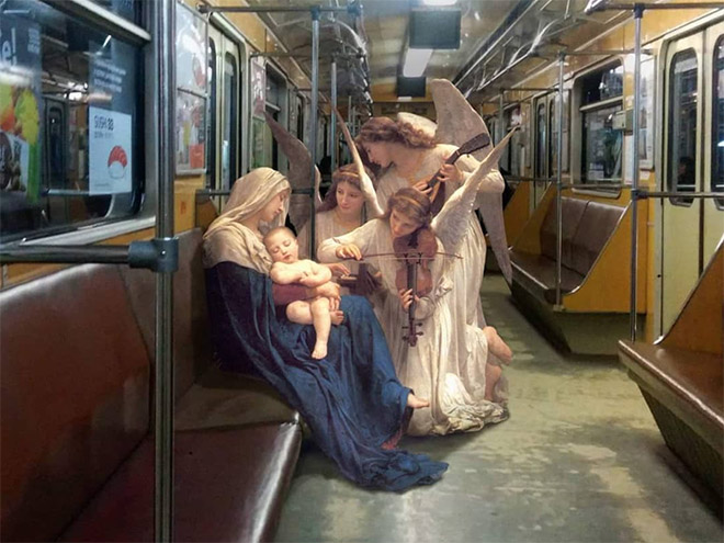When a classical painting meets the modern world...
