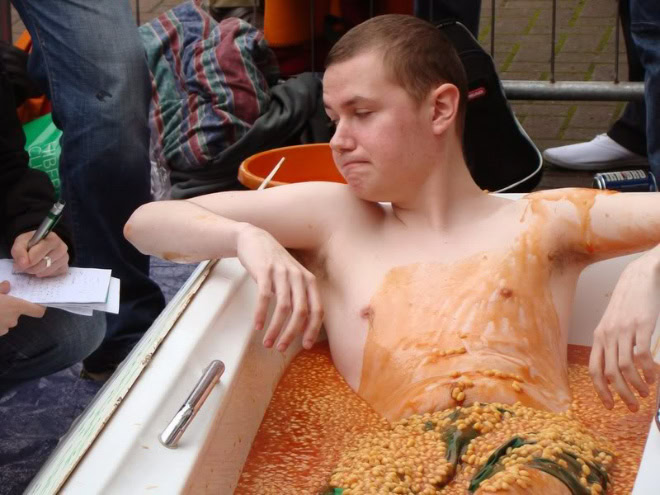 Some people like to take bean baths...