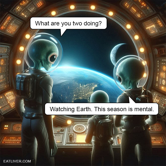 What are you two doing? Watching Earth. This season is mental.