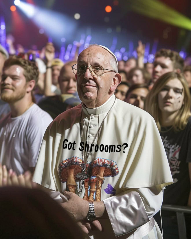 Pope enjoying his free time.